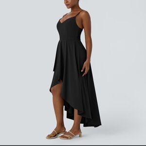 🆕 Halara Breezeful Shirred High Low Flowy Quick Dry Maxi Slip Dress, Size L